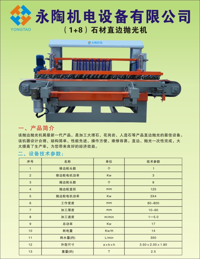 石材直邊拋光機